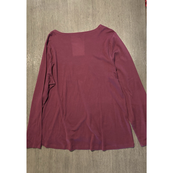 NWT Croft & Barrow Women's Set of Two Holiday Long Sleeve Classic Tee's Size XXL - Picture 5 of 10